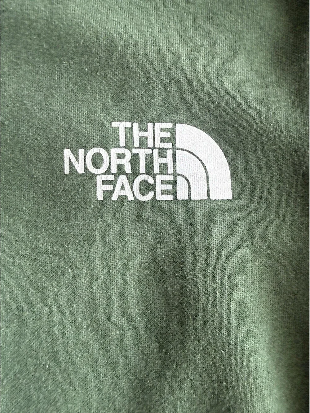 The North Face Hoodie Mens Small Green Hooded Sweatshirt Pullover Fleece Logo